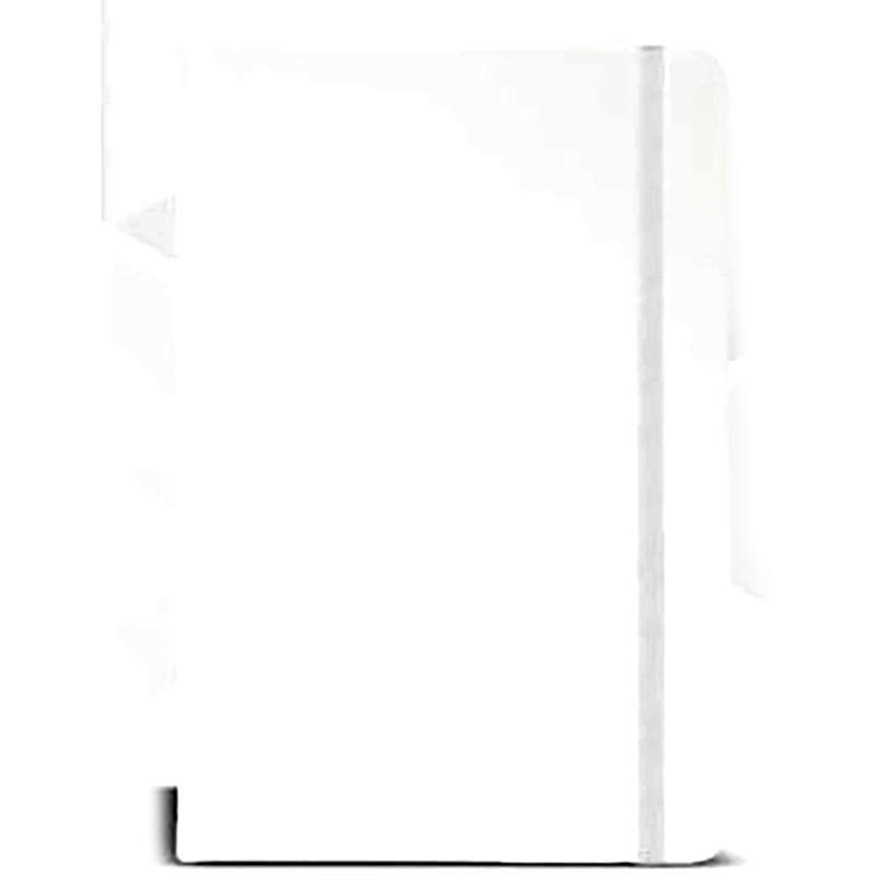 Elastic white notebook