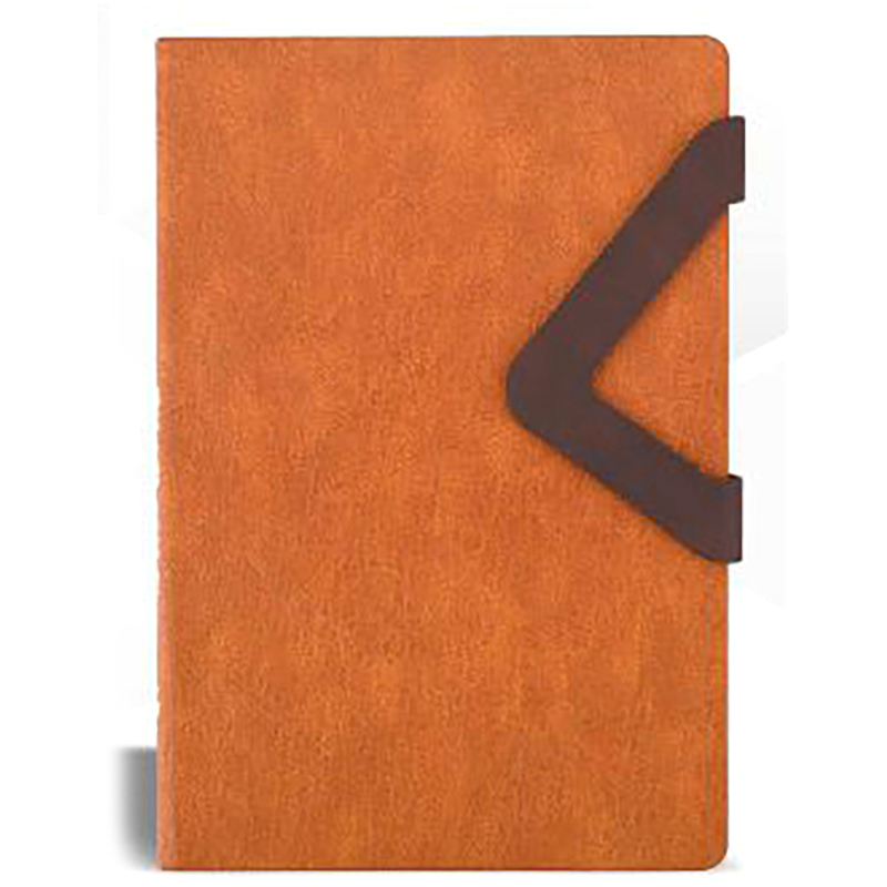 Triangle flap brown notebook
