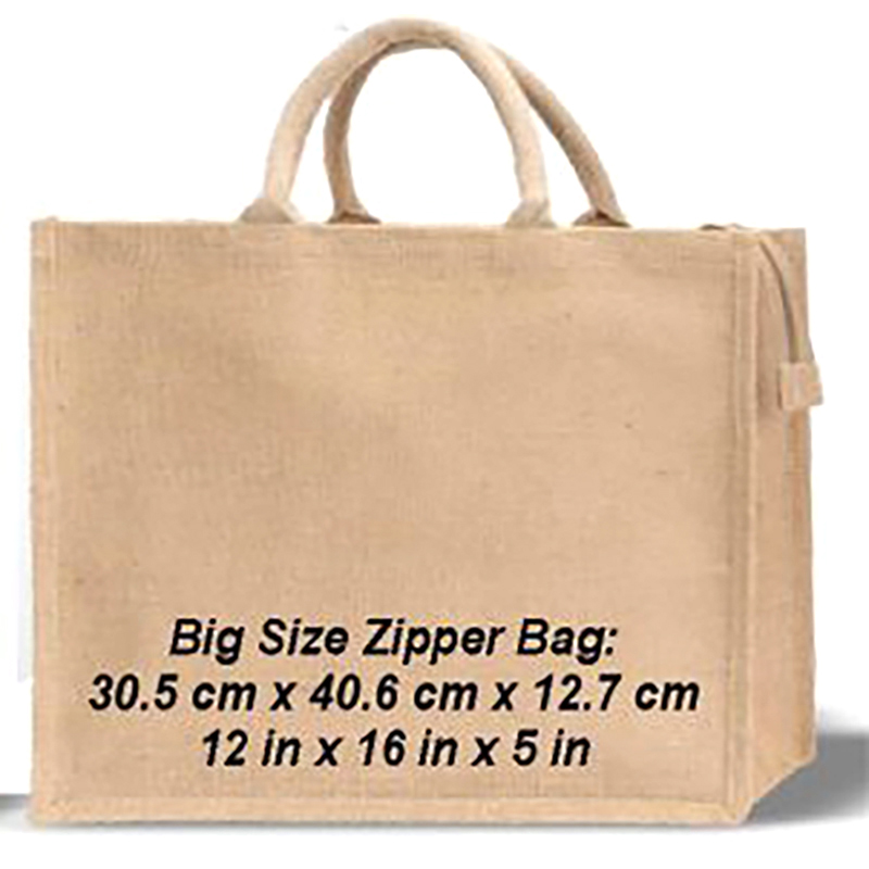 Jute zipper  bag