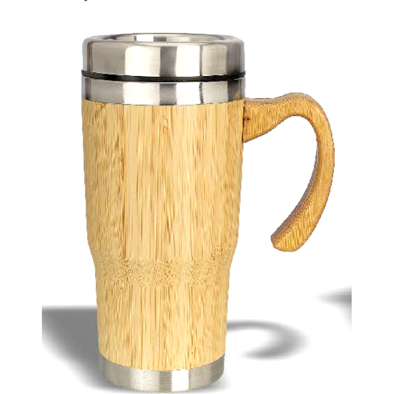 Bamboo vacuum coffee mug