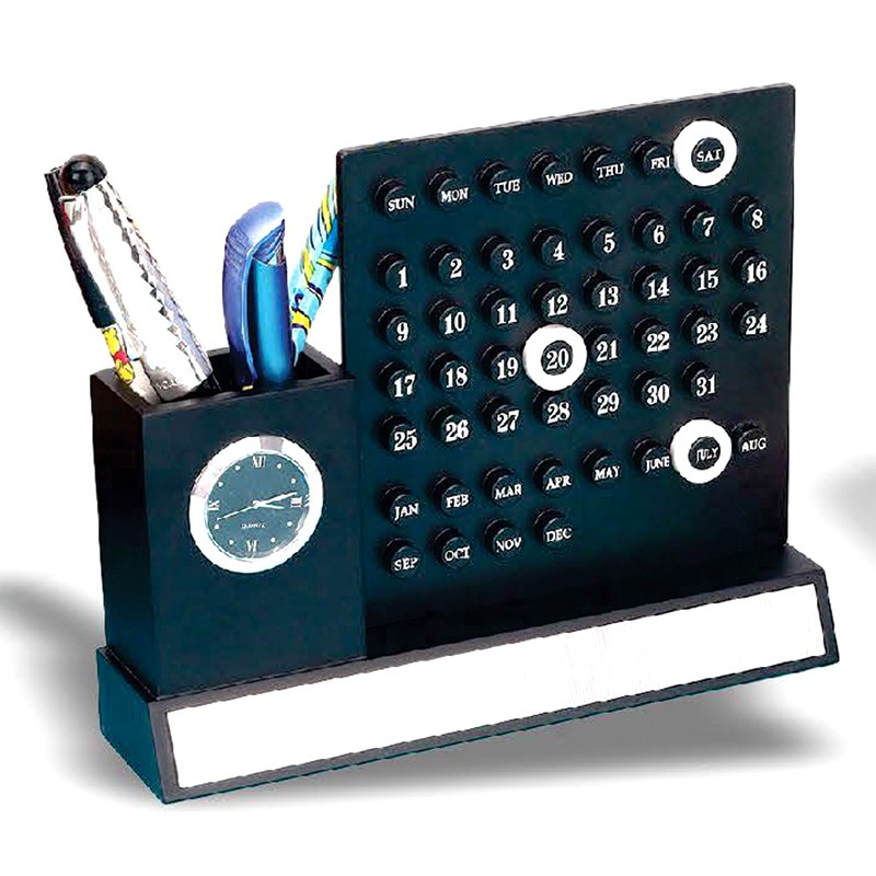 Pen stand with lifetime calender