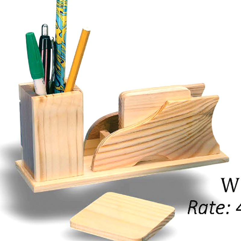 Wooden pen stand